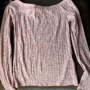 Pink and white long sleeve shirt size Medium